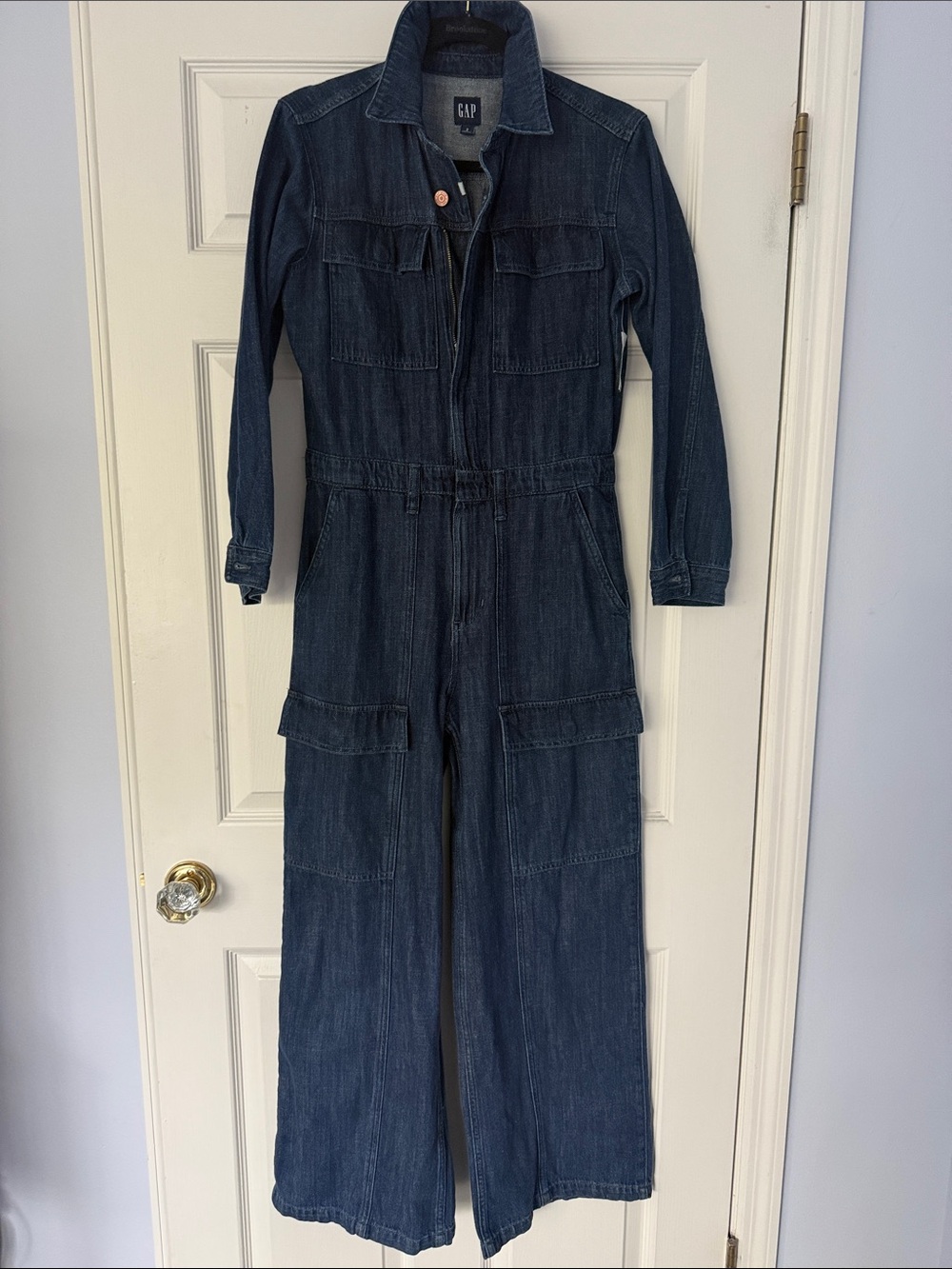 GAP Dark Blue Denim Utility Jumpsuit